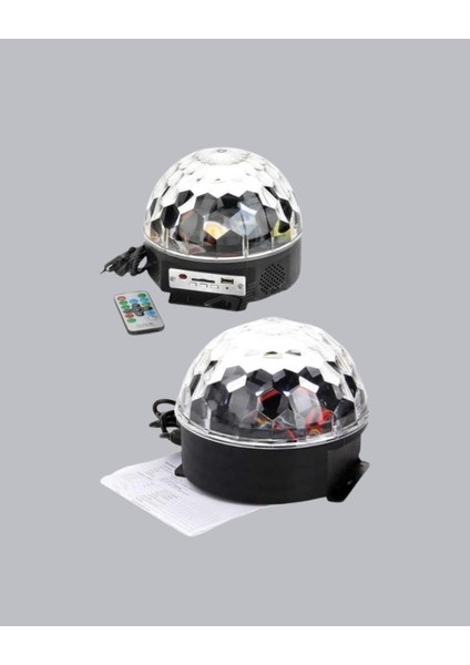 Buğz LED Disko Küresi Bluetooth Hoparlörlü Ritimle Senkronize Döner Işıklı fırsatları