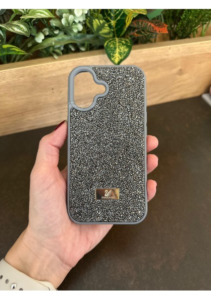 iPhone (16) Uyumlu Lüks Taşlı Kılıf