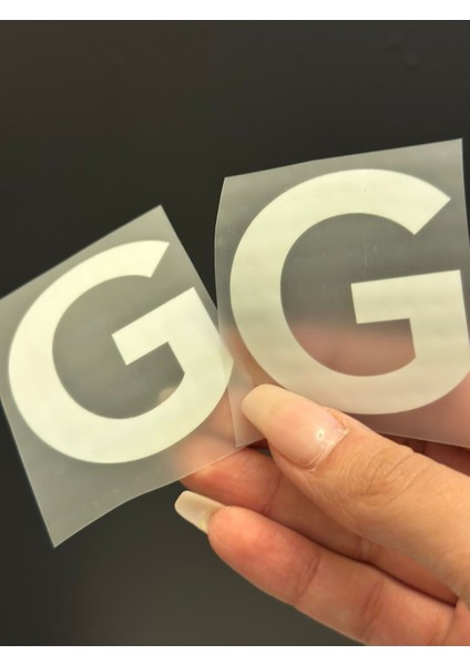 2 Li Ütü Ile Yapışan G Harfi Arma Transfer Baskı 5x5 cm