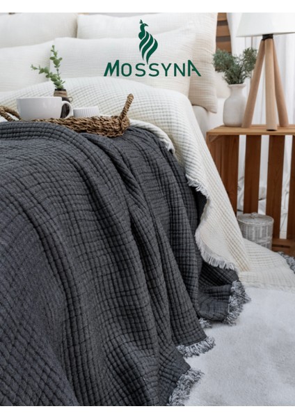 Moss Müslin Yorgan %100 Pamuk 6 Kat 2500 gr - 245 x 265 cm - 170 x 240 cm