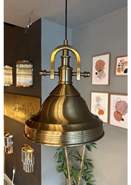 Ulmete Gemici Eskitme Başlık Tekli Sarkıt Avize Salon Ofis Otel Restoran Avizeleri Vintage Tasarım fiyatları