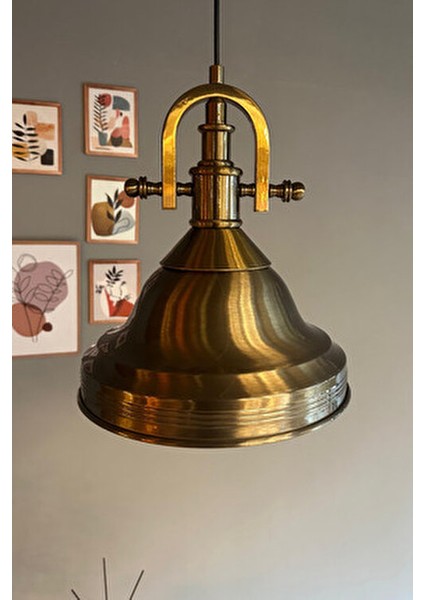 Ulmete Gemici Eskitme Başlık Tekli Sarkıt Avize Salon Ofis Otel Restoran Avizeleri Vintage Tasarım indirimleri