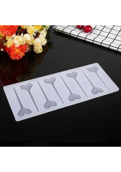 Silikon Kalp Şeklinde Kek Pasta Süsleme Çubuğu Kalıbı 8 Li fırsatları