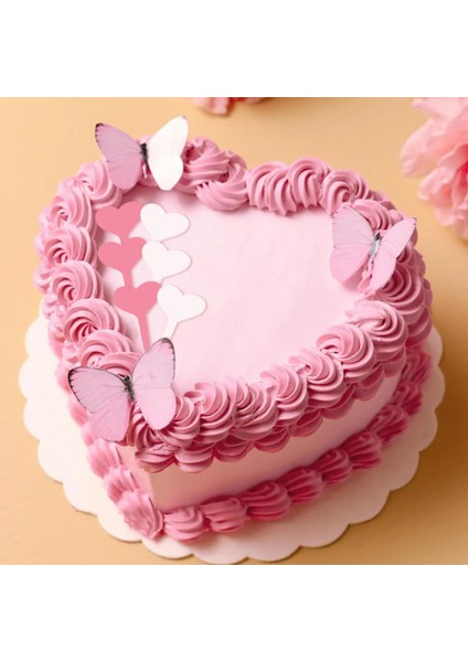 Silikon Kalp Şeklinde Kek Pasta Süsleme Çubuğu Kalıbı 8 Li