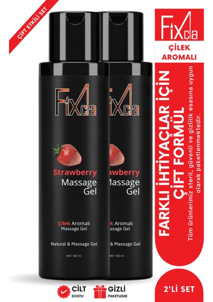 Anal Kayganlaştırıcı Jel Su Bazlı 150 ml X2 – Çilekli Masaj Jeli, Vibratör Uyumlu