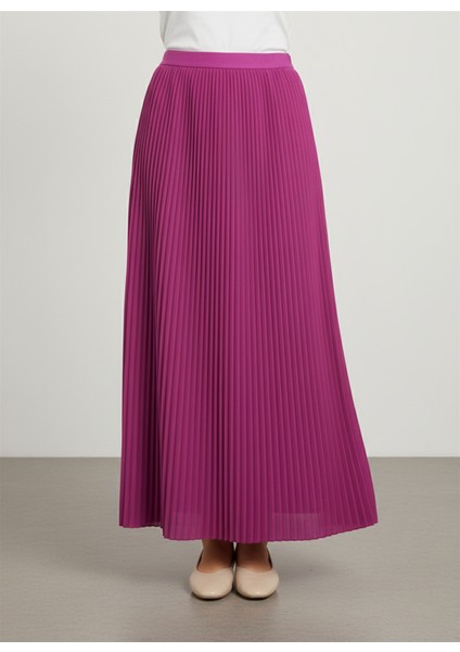 Piliseli Etek-Fuşya