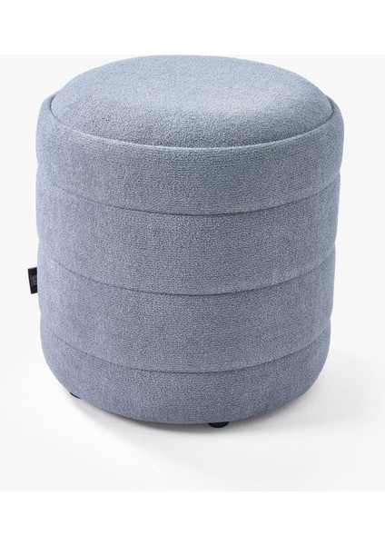 Lüks CNC Çizgili Yuvarlak Puf – Makyaj Masası Pufu -Dekoratif Ayak Uzatma-Bombeli Puff fırsatları