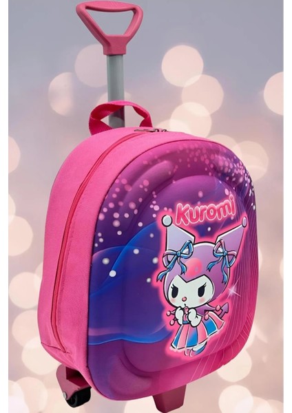 Çekçekli Çocuk Sırt Çantası Kuromi Figürlü (Anaokulu Için Uygundur) fiyatları