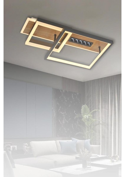 L002-2 Siyah Kahve LED Avize