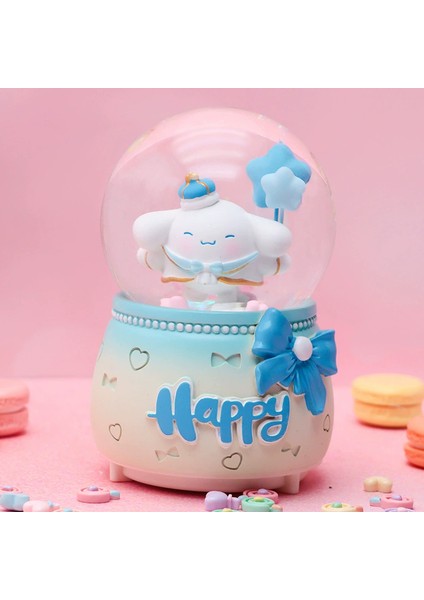 Işıklı Happy Tasarım Orta Boy Işıklı Müzikli Kar Küresi