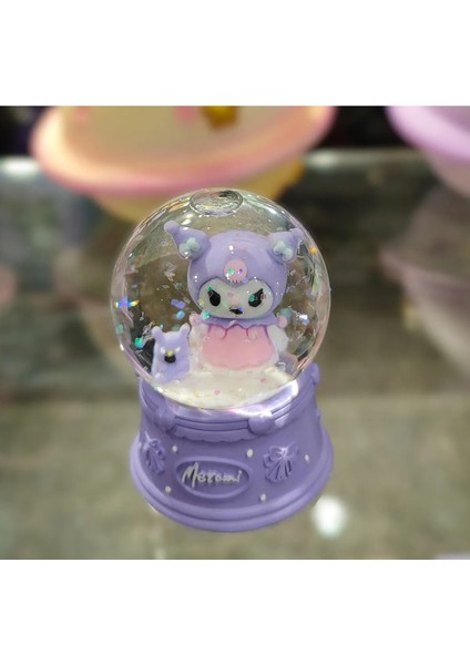 Kuromi,melody,cinnamoroll Figürlü Küçük Boy Işıklı Kar Küresi 7cm AD51163