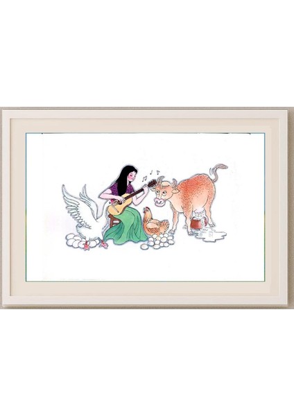 Wang Jinhai 29X21CM Orijinal Karikatür Tablo fırsatları