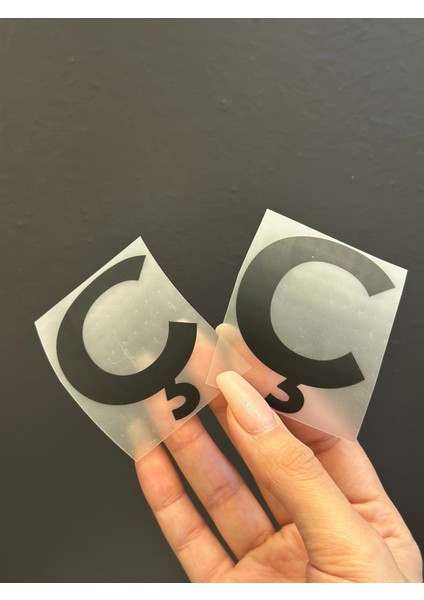 2 Li Ütü Ile Yapışan Ç Harfi Arma Transfer Baskı 5x5 cm