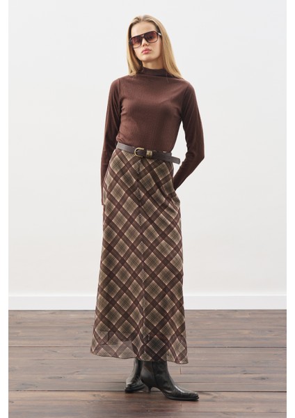 Desenli Tül Etek Yeşil Ekose fiyatları