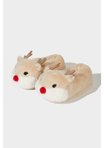 Kız Çocuk Yılbaşı Temalı Düz Taban Panduf A8210A825WN