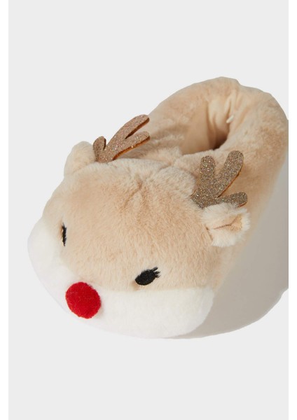 Kız Çocuk Yılbaşı Temalı Düz Taban Panduf A8210A825WN indirimleri