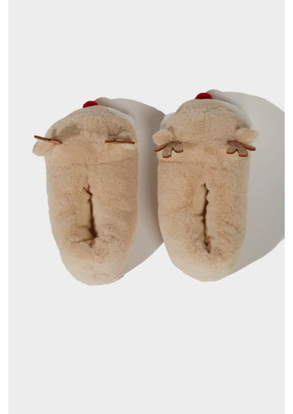 Kız Çocuk Yılbaşı Temalı Düz Taban Panduf A8210A825WN