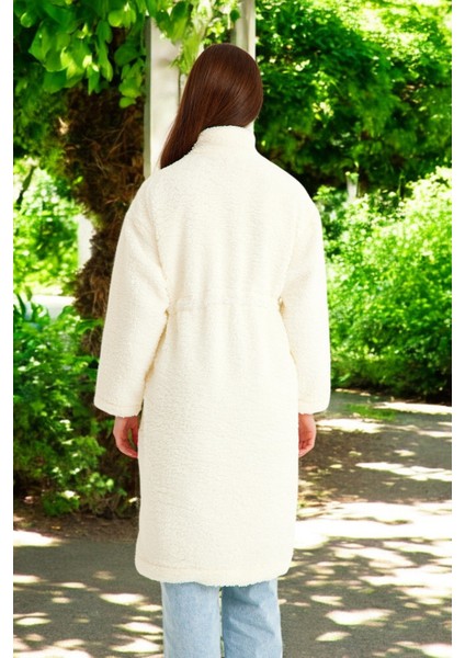 Kışlık Fermuarlı Şık Peluş Ceket