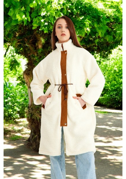 Kışlık Fermuarlı Şık Peluş Ceket