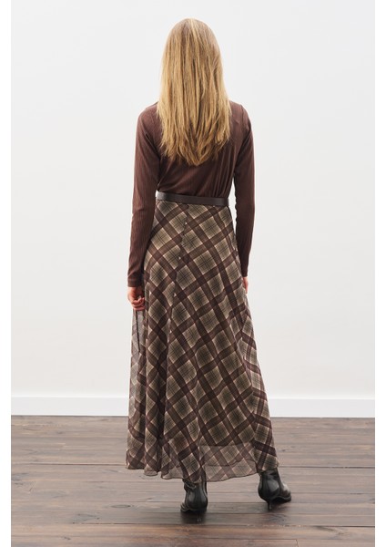 Desenli Tül Etek Yeşil Ekose indirimleri