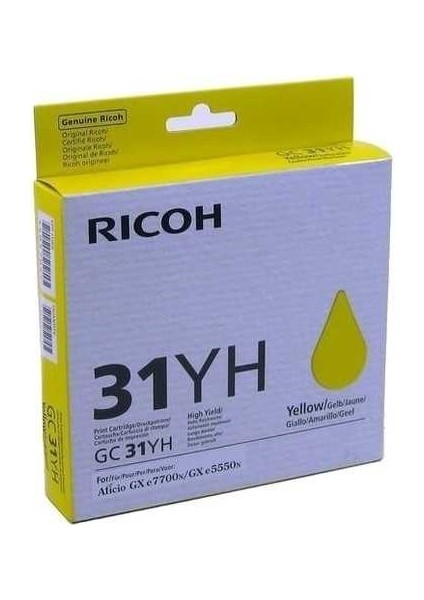 Aficio GC-31YH Sarı Orijinal Kartuş