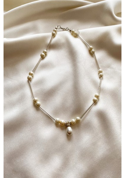 Zirkon Taşlı Inci Kolye modelleri