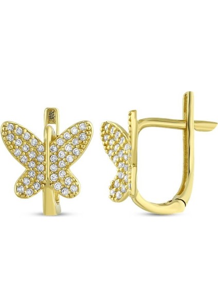 Altın Kelebek Küpe - 14K