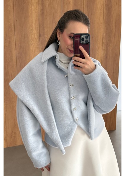 Belden Oturtmalı Atkılı Fox Kaban Soft Mavi