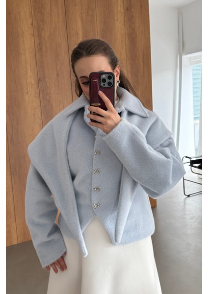 Belden Oturtmalı Atkılı Fox Kaban Soft Mavi fiyatları