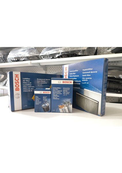 Bosch Vag Grubu Tdi 4’lü Filtre Seti – Yağ, Hava, Polen, Mazot Filtresi (Passat, Golf 7, Leon , Superb , Octavia , Audi A3 , Uyumlu) ✅