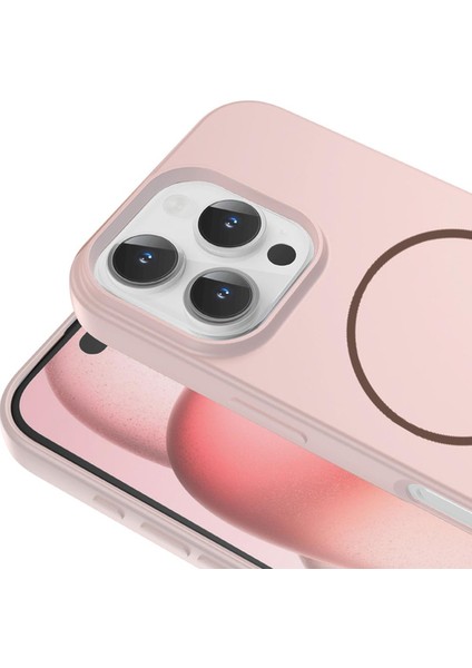 iPhone 16 Pro Magsafe Özellikli Içi Kadife Yumuşak Aqua Silikon Kılıf modelleri