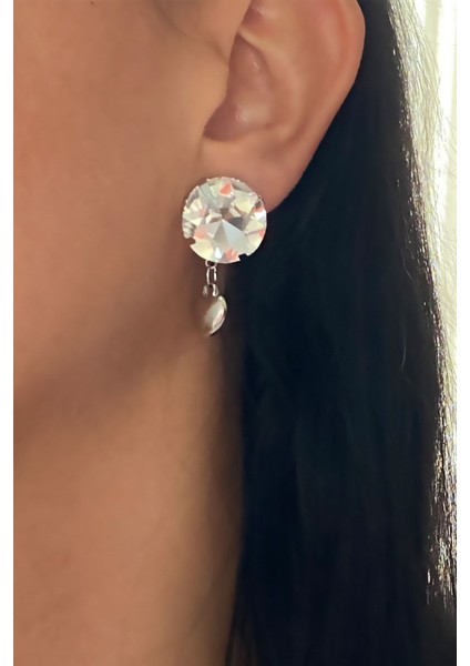 Kalp Sallantılı Kristal Küpe modelleri