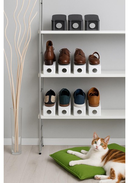 Gondol Ayakkabı Rampası 10 Adet 1.sınıf Dolap Içi Ayakkabı Düzenleyici Kokusuz Organizer Beyaz modelleri