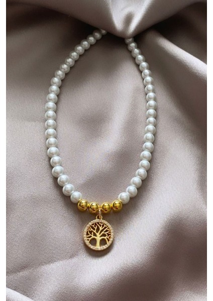 Yaşam Ağacı Cam Inci Kolye fiyatları