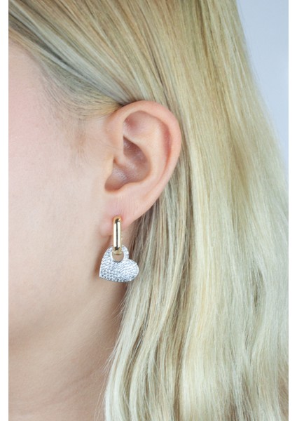 Zirkon Taşlı Kalp Figürlü Küpe fiyatları