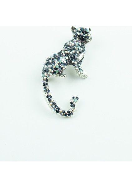 Zirkon Taşlı Leopar Broş modelleri