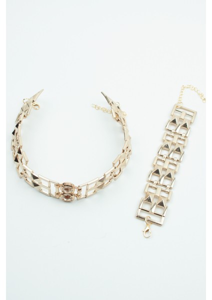 Geometrik Tasarım Kolye Bileklik Set fiyatları
