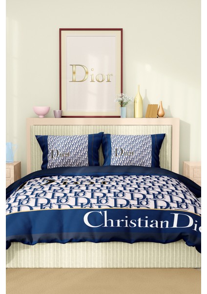 Nevresim Takımı Çift Kişilik Pamuklu Saten Kumaş 6 Parça 3D Dijital Baskı Duvet Cover Set Model No: