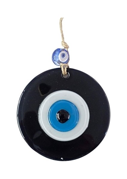 Siyah Nazar Boncuklu Duvar Süsü 10 cm Cam Duvar Dekoru fiyatları