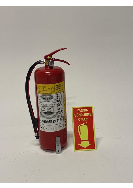 6 kg Köpüklü Yangın Söndürme Cihazı Ruhsata Uygun(Levha-Askı Aparatlı) modelleri