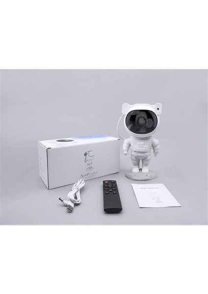 Çocuklara Özel Projeksiyon Astronot Lamba Speaker Sevimli