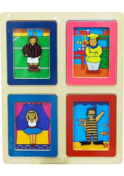 Ahşap Resimli Zeka Oyunu