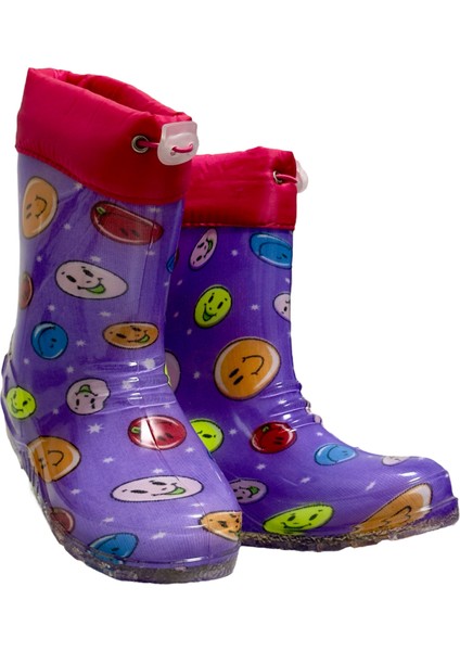 Içi Termal Tüylü Dışı Lastik Uzun Çizme Su Geçirmez Dayanıklı Kaymaz Taban (24-37 Numara)