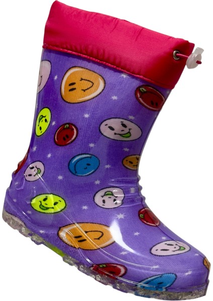 Içi Termal Tüylü Dışı Lastik Uzun Çizme Su Geçirmez Dayanıklı Kaymaz Taban (24-37 Numara)