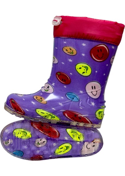 Içi Termal Tüylü Dışı Lastik Uzun Çizme Su Geçirmez Dayanıklı Kaymaz Taban (24-37 Numara)