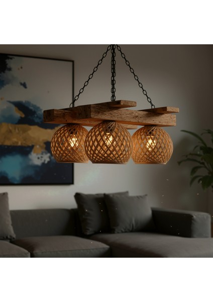 Rustik Avize El Yapımı 4’lü Kare Masif Ahşap Hasır Örgü Başlıklı – Salon, Mutfak ve Oturma Odası Için Bohem Çiftlik Evi Tarzı Zincirli Sarkıt Tavan Lambası (40X40 Cm) indirimleri