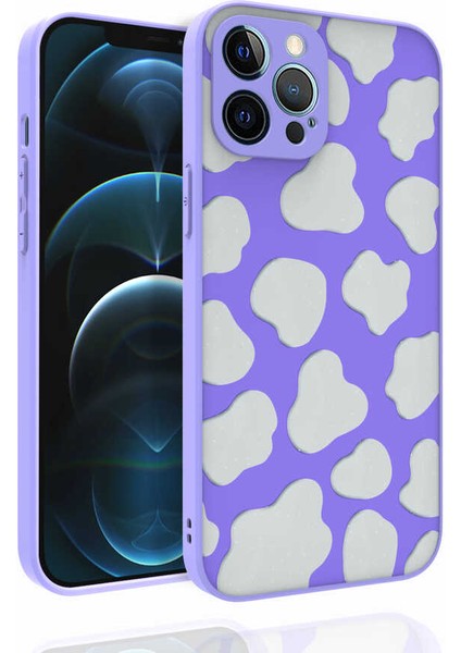 iPhone 12 Pro Max Kılıf Desenli Kamera Korumalı Parlak Spıa Nora Kapak-No6