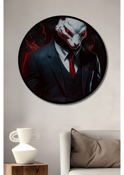 Gızemlı Tavşan Yağlı Boya Görünümlü Ahşap Dekoratif Tablo Yuvarlak Tablo fiyatları