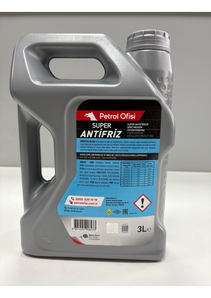 Süper Antifriz 3l Yeşil Saf Antifriz Üretim Tarihi 2025 Mavi modelleri