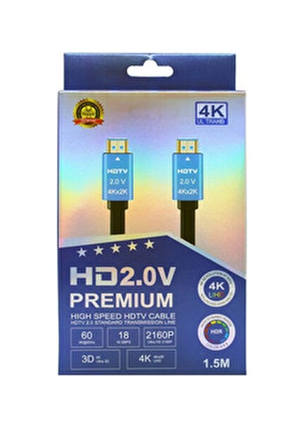 Ultra Hdtv 4K Yüksek Hızlı HDMI Kablo 4K 60Hz, 2160P, Hdr 2.0V 18GBS HDMI Kablo indirimleri